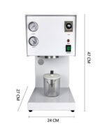 vacuum mixer dental unit size
