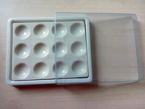 12 holes dental lab porcelain mixing wet tray