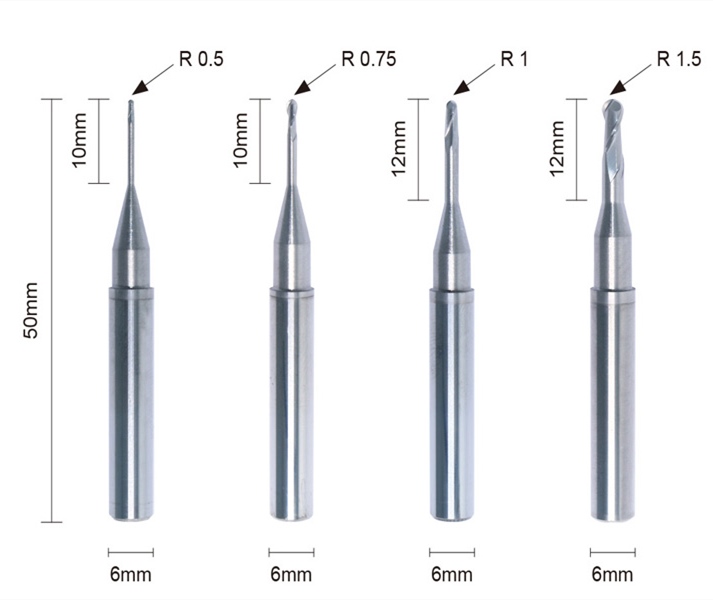 arum dental milling tools for metal size