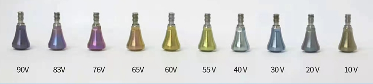 electrolytic platd-color for implant abutment