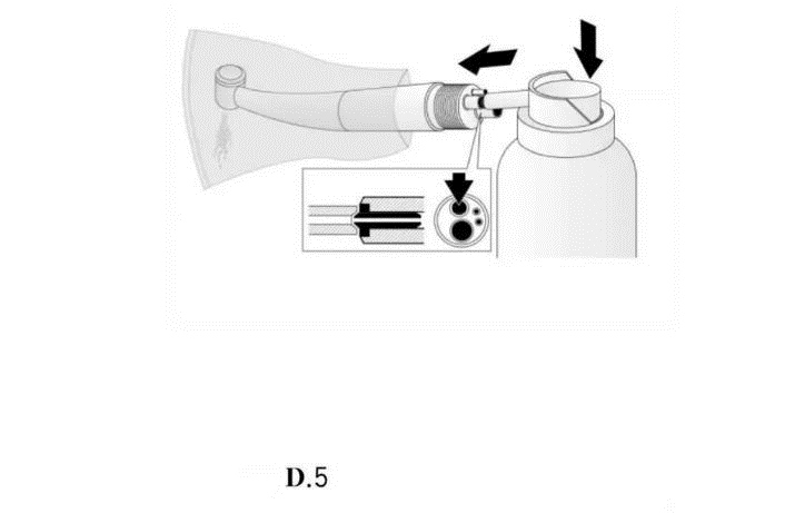 lubricating oil connection to dental handpiece