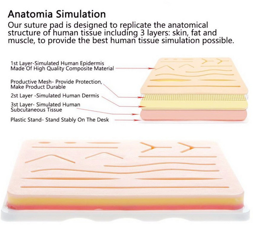 medical student suture pad features