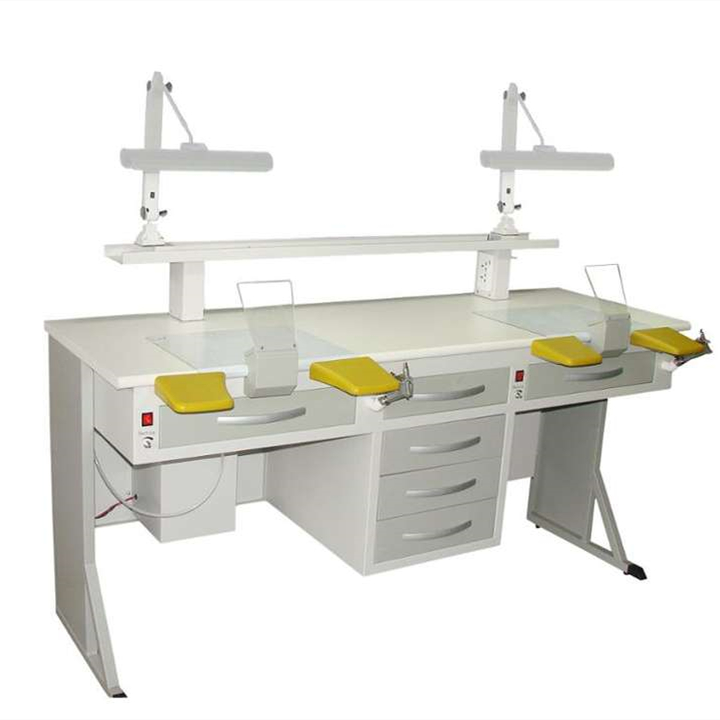 Dental lab benches for two technicians