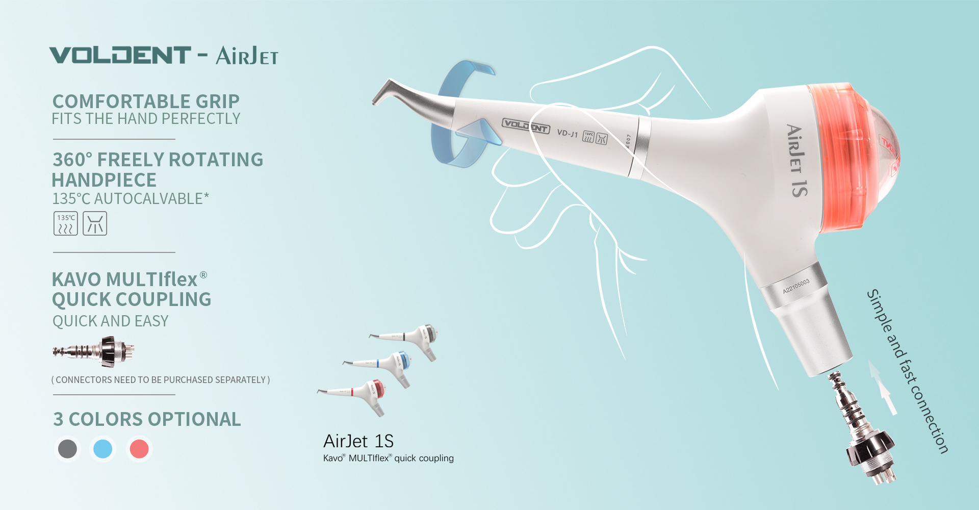 KaVo Multiflex coupling connection prophy jet dental device
