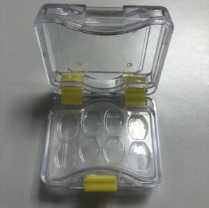 Medical-grade PVC dental prosthetics containers 2 inches for veneer