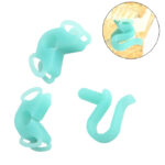 Silicone rubber dental retractor set
