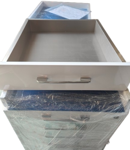 dental cabinet drawer covered with stainless steel