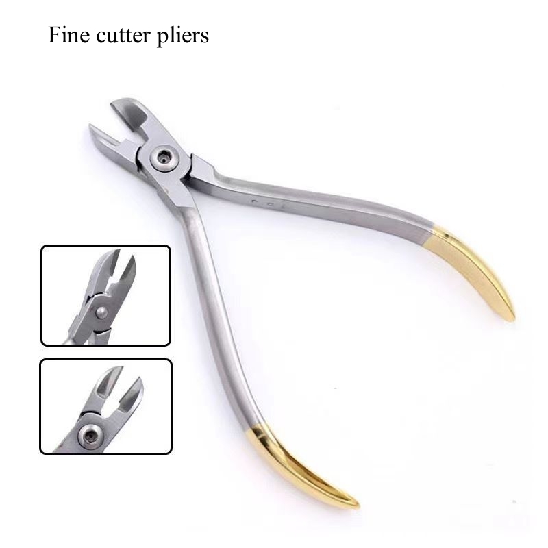 Fine cutter pliers for orthodontic wires