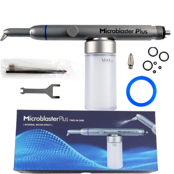 dental air-powder abrasive system with detachable nozzle for easy cleaning and disinfection