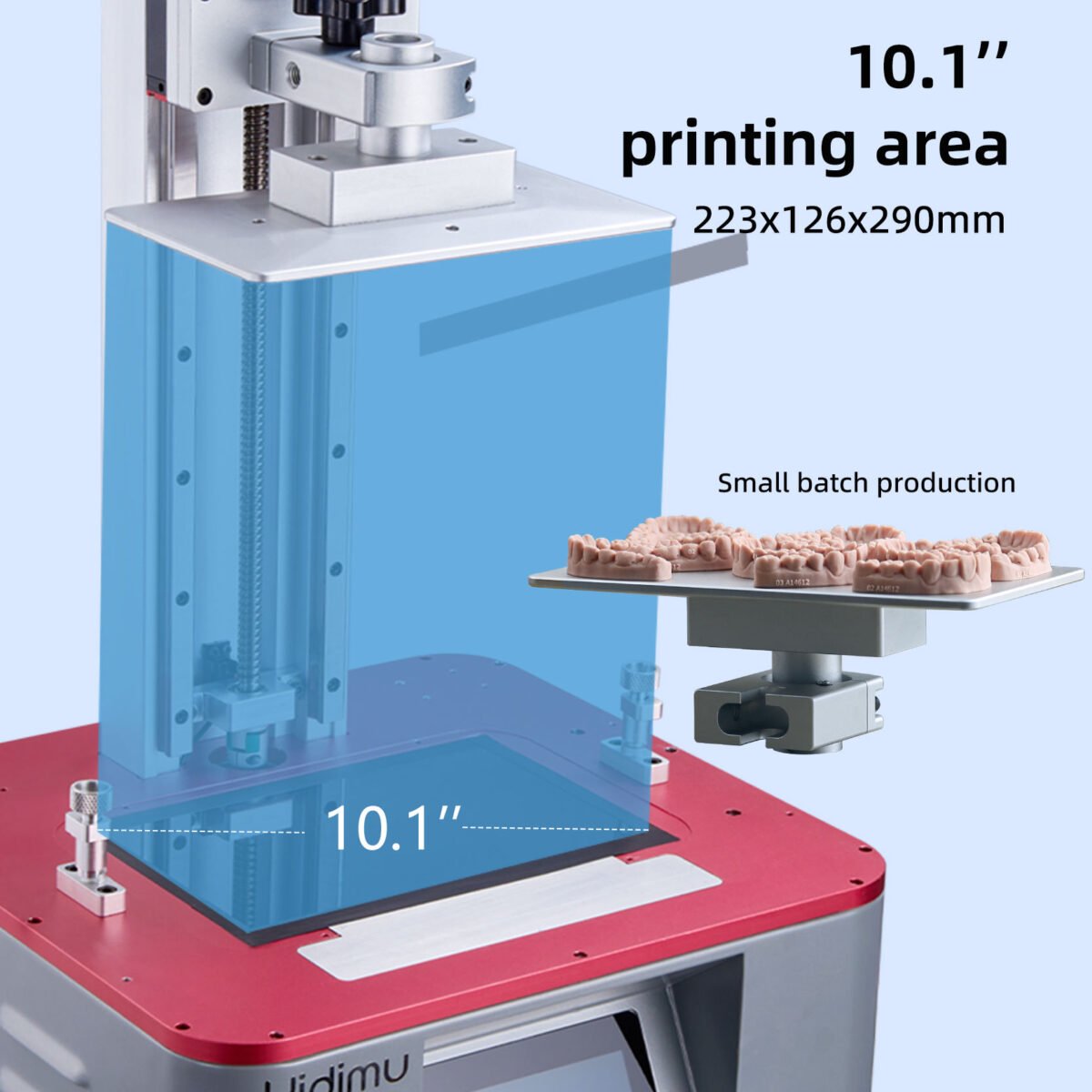 10.1 inch printing area